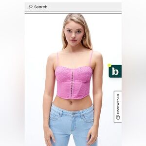 PACSUN LA HEARTS CORSET TOP
